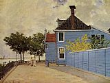 Claude Monet The Blue House at Zaandam painting